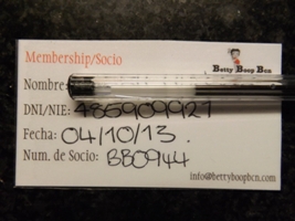 Cannabis Club in Barcelona ID Card for Betty Boop