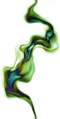 Green Abstract Marijuana Smoke