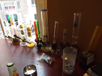 Public Bongs at Voyagers Coffeeshop