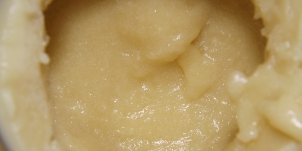Closeup of cannabis infused coconut oil