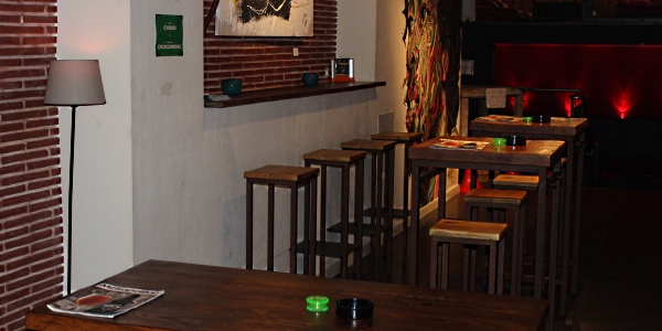 Bar tables at Choko cannabis club