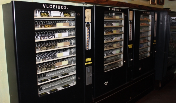 Cannabis seed vending machines at Green House Coffeeshop in Amsterdam NL