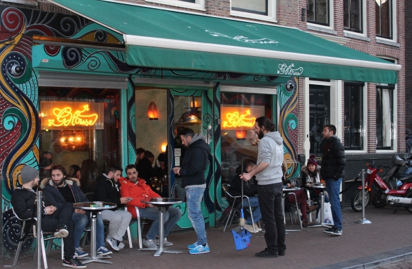 Outside Green House Coffeeshop Amsterdam