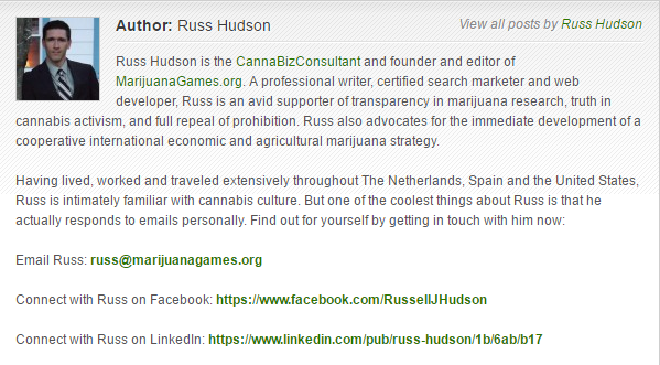 Russ Hudson Bio for MarijuanaGames
