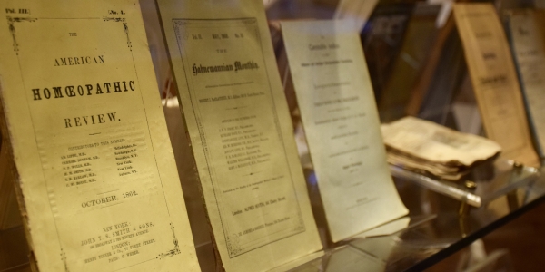 Antique cannabis medical literature at the weed museum in barcelona
