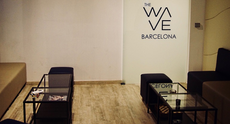 Seating area with Chess at The Wave Social Club in Barcelona Spain