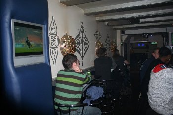 Seating off the bar at Green Place Coffeeshop in Amsterdam