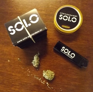 Some of coffeeshop Solos branded goodies