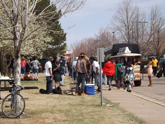 Outside the High Times Cannabis Cup in Denver