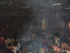Thick smoke at the cannabis cup