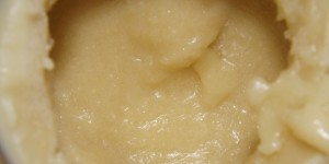 Closeup of cannabis infused coconut oil