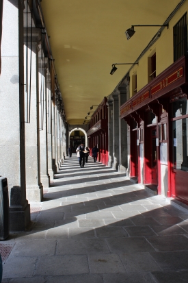 Beautiful corridor in the Spanish capital of Madrid