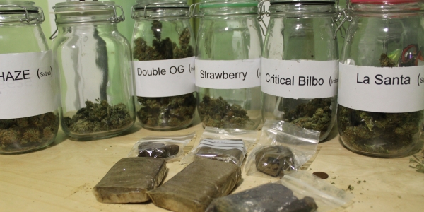 Marijuana and Hash Selection at Los Secretos de Maria Madrid Spain