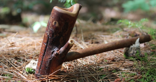 Eye Tribal Pipe on Stump