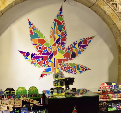 Gaudi Style Logo at Barcelona Legalize Head Shop