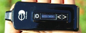 Front view of E-Clipse Vaporizer with OLED screen on