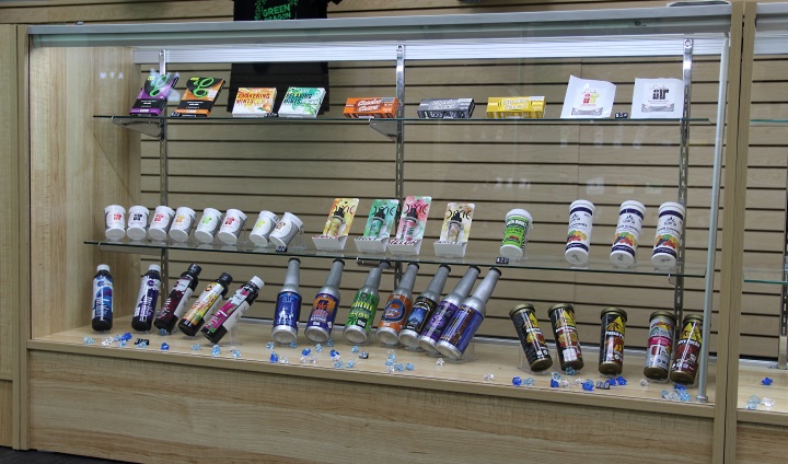 Marijuana Edibles display case at Green Dragon in Denver Colorado