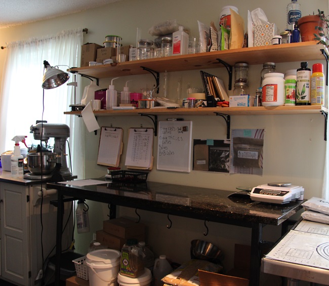 Work station - Maine women in Cannabis Jillian Pelletier-Litovsky