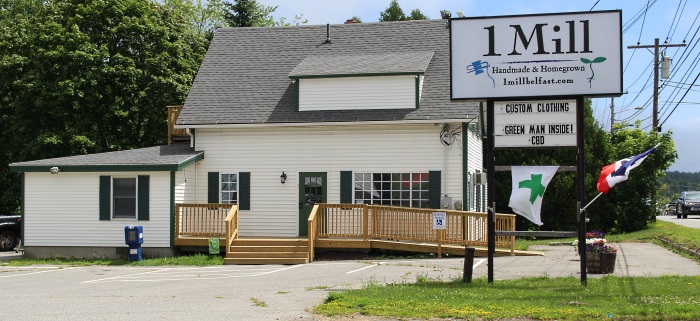 Outside at 1 Mill Maine Marijuana Dispensary in Belfast