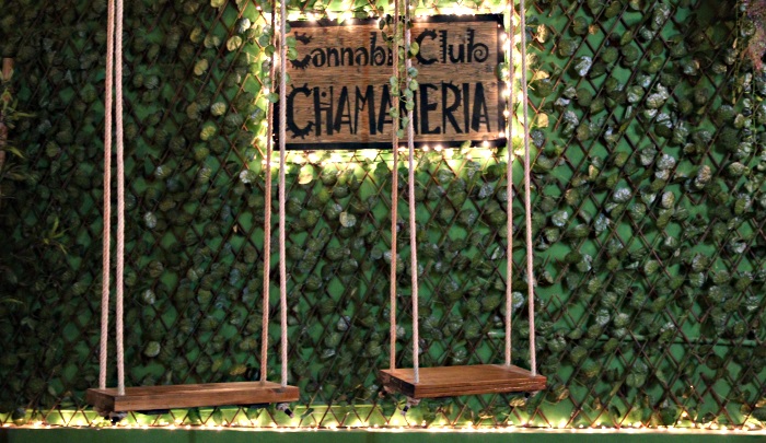 Swings at Chamaneria Cannabis Club in Barcelona Spain