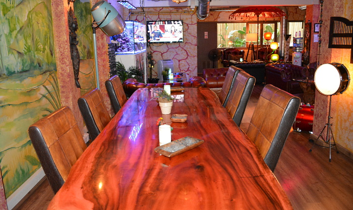 Massive Table at Saigon Marijuana Club in Barcelona Spain