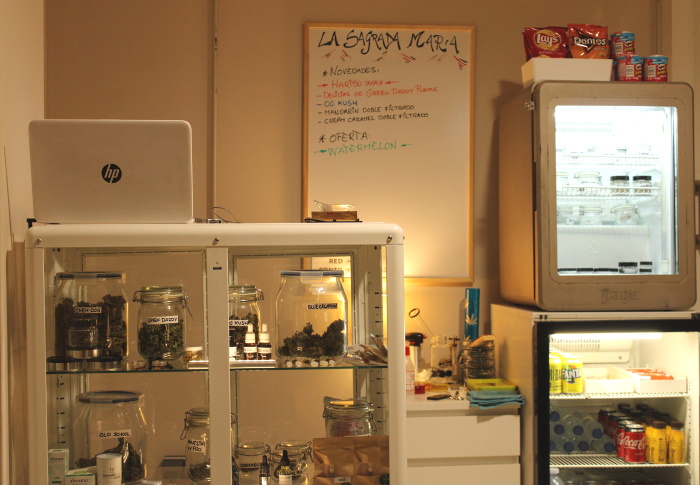 The tiny but well stocked dispensary at La Sagrada Maria