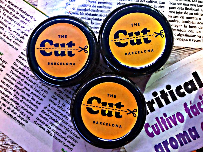 The Cut Barcelona - Logo on Jar Lids for Marijuana