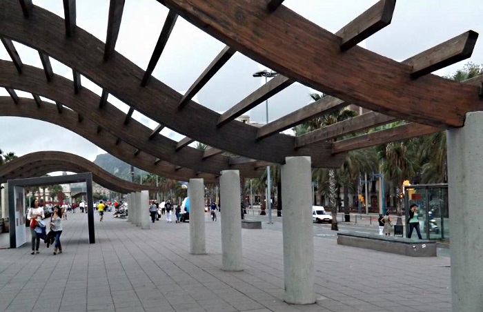 Boardwalk on Litoral in Barcelona