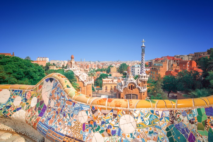 Parc Guell is a cool place to hang out after smoking weed in Barcelona