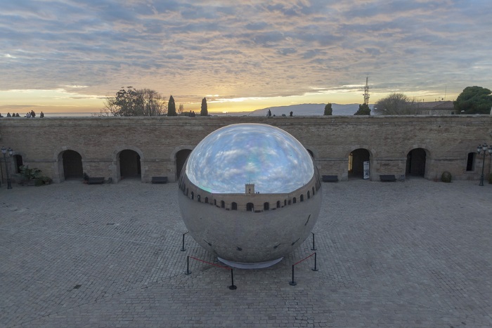 Outside Montjuic Castle in Barcelona Spain